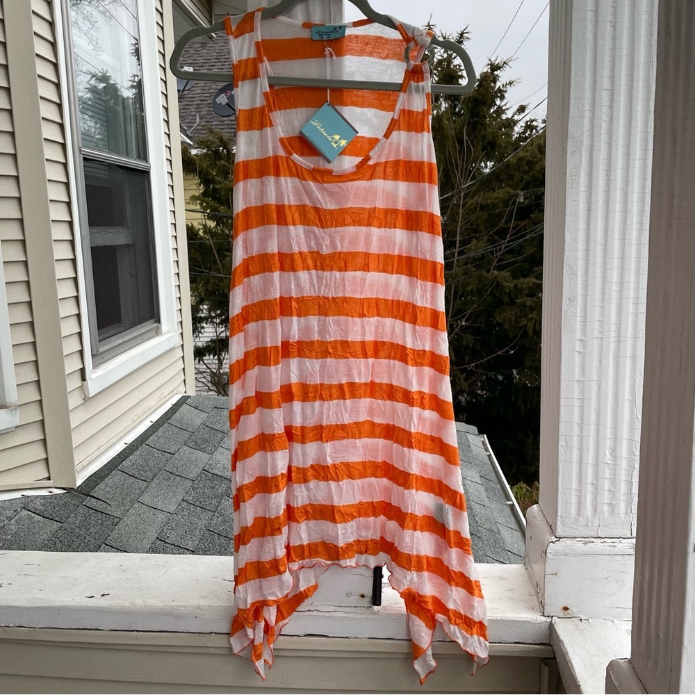 Letarte Racerback Swing Dress Coverup in Orange Size M (NWT)